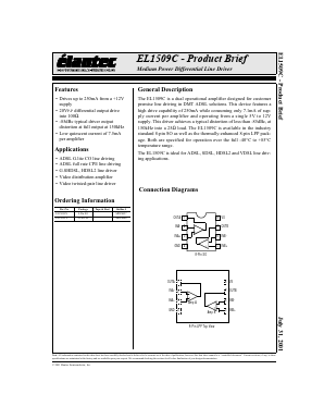 EL1509C Datasheet PDF Elantec -> Intersil