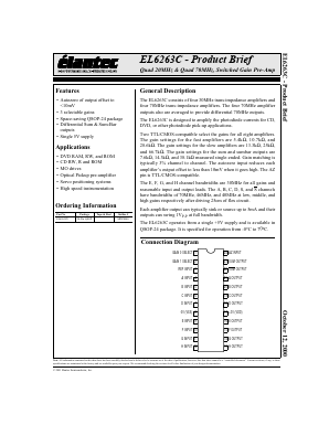 EL6263CU Datasheet PDF Elantec -> Intersil