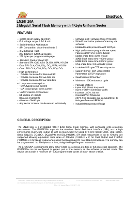 EN25F20A Datasheet PDF Eon Silicon Solution Inc.