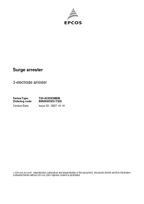 B88069X3651T502 Datasheet PDF EPCOS AG