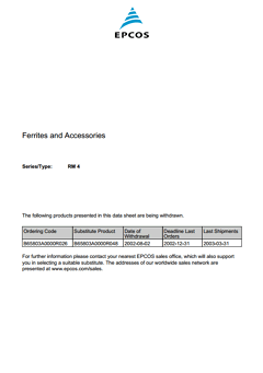 B65806-A2203 Datasheet PDF EPCOS AG