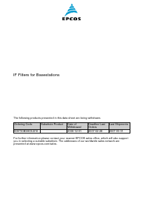 B3863 Datasheet PDF EPCOS AG