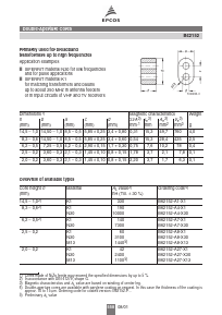 B62152 Datasheet PDF EPCOS AG