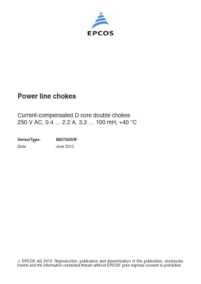 B82732W2401B30 Datasheet PDF EPCOS AG