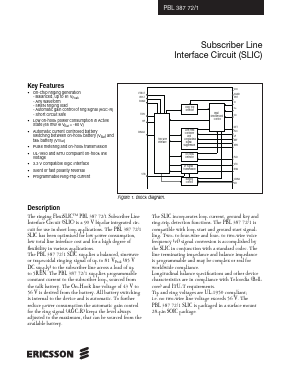 PBL38772 Datasheet PDF Ericsson 