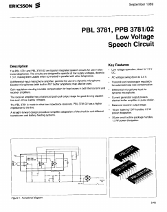 PBL3781 Datasheet PDF Ericsson 