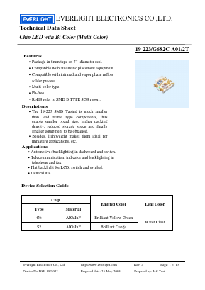 19-223-G6S2C-A01-2T Datasheet PDF EVERLIGHT