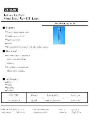 333-2USOC-S530 Datasheet PDF EVERLIGHT