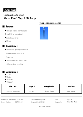 7344-15SUGC-S400-X6 Datasheet PDF EVERLIGHT