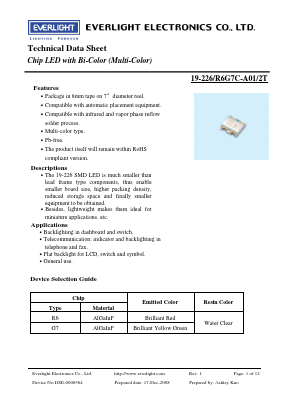 19-226-R6G7C-A01-2T Datasheet PDF EVERLIGHT