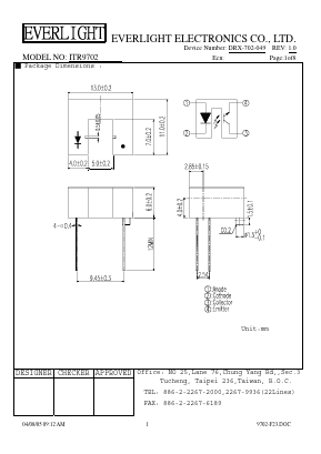 ITR9702 Datasheet PDF EVERLIGHT