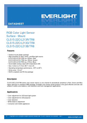 CLS15-22C-L213G-TR8 Datasheet PDF EVERLIGHT