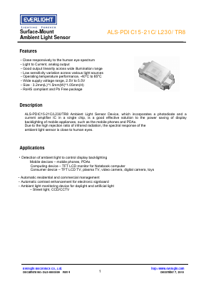 ALS-PDIC15-21C-L230-TR8 Datasheet PDF EVERLIGHT