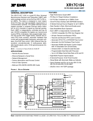 XR17C154CV Datasheet PDF Exar Corporation