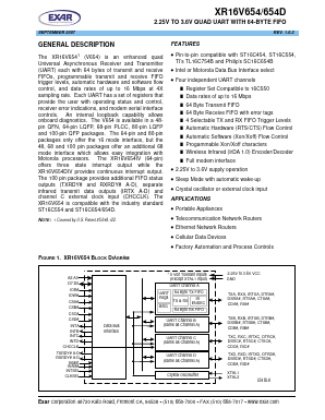 XR16V654 Datasheet PDF Exar Corporation