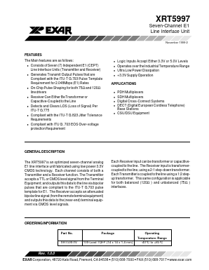 XRT5997 Datasheet PDF Exar Corporation