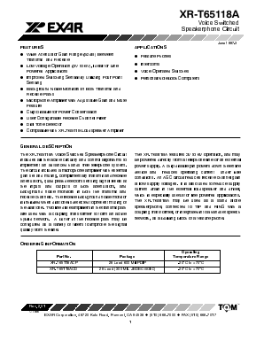 XR-T65118A Datasheet PDF Exar Corporation