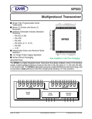 SP503 Datasheet PDF Exar Corporation