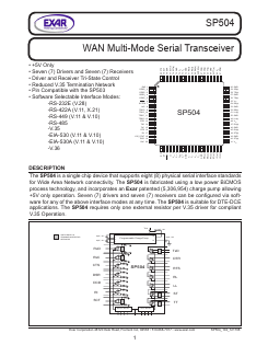SP504MCM Datasheet PDF Exar Corporation