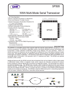 SP505A Datasheet PDF Exar Corporation