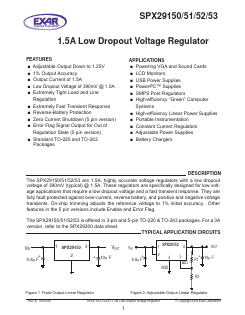 SPX29150 Datasheet PDF Exar Corporation