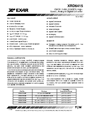 XRD6415AIU Datasheet PDF Exar Corporation