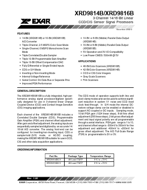 XRD9814B Datasheet PDF Exar Corporation