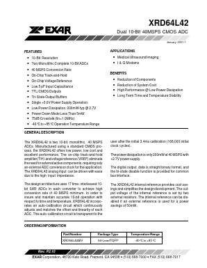 XRD64L42AIV Datasheet PDF Exar Corporation