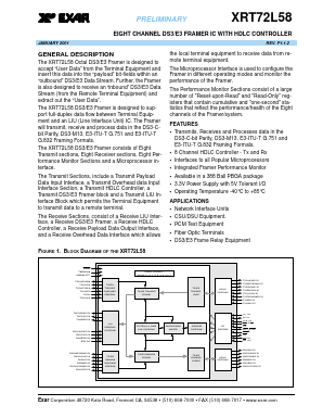 XRT72L58IB Datasheet PDF Exar Corporation