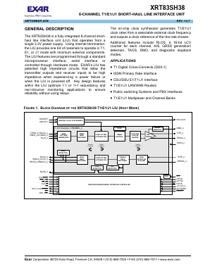 XRT83SH38 Datasheet PDF Exar Corporation