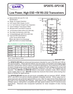 SP213EHCA Datasheet PDF Exar Corporation