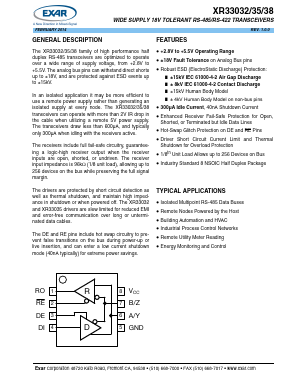 XR33038 Datasheet PDF Exar Corporation