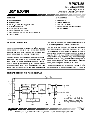 MP87L85 Datasheet PDF Exar Corporation