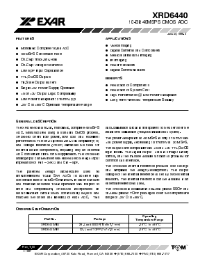 XRD6440AIV Datasheet PDF Exar Corporation