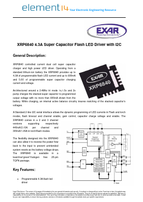 XRP6840 Datasheet PDF Exar Corporation