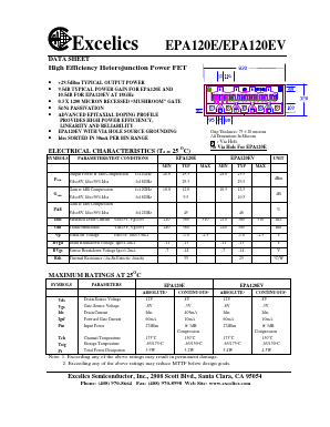 EPA120E Datasheet PDF Excelics Semiconductor, Inc.