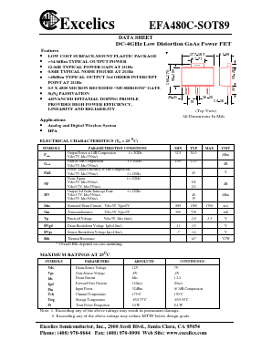 EFA480C-SOT89 Datasheet PDF Excelics Semiconductor, Inc.