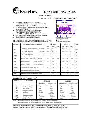 EPA120B Datasheet PDF Excelics Semiconductor, Inc.