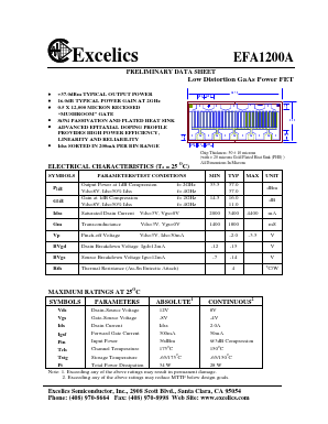 EFA1200A Datasheet PDF Excelics Semiconductor, Inc.