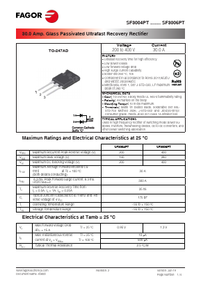 SF3004PT Datasheet PDF Formosa Technology
