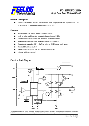 FD128NX-LF Datasheet PDF Feeling Technology Corp.