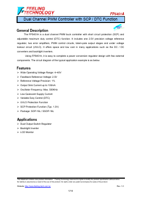 FP5451A Datasheet PDF Feeling Technology Corp.