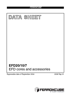 EFD10-3F35 Datasheet PDF Ferroxcube International Holding B.V.