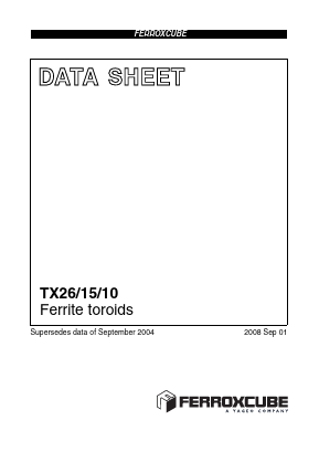 TX26 Datasheet PDF Ferroxcube International Holding B.V.