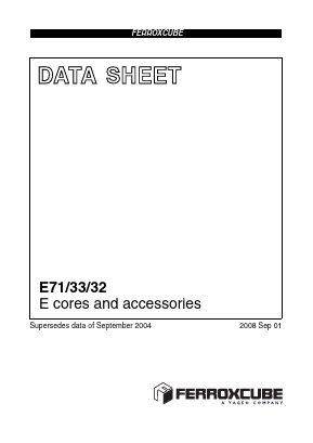 E71/33/32-3C90-E160 Datasheet PDF Ferroxcube International Holding B.V.
