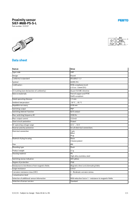 553537 Datasheet PDF Festo Corporation.