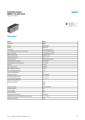 SMEO-1-S-LED-24-B Datasheet PDF Festo Corporation.