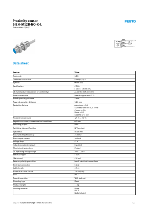 150452 Datasheet PDF Festo Corporation.