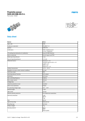 150409 Datasheet PDF Festo Corporation.