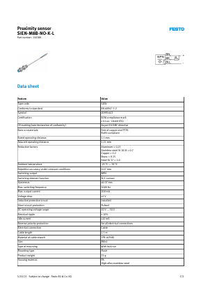 150388 Datasheet PDF Festo Corporation.